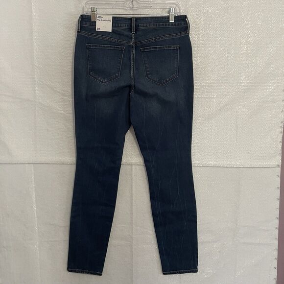 Old Navy Jeans Women’s 10 Dark Wash Nicky 2 POP ICON SKINNY Stretch Denim NEW - Picture 2 of 10
